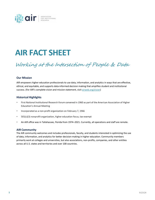 2024 AIR Fact Sheet
